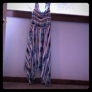 Off the shoulder muti-color dress